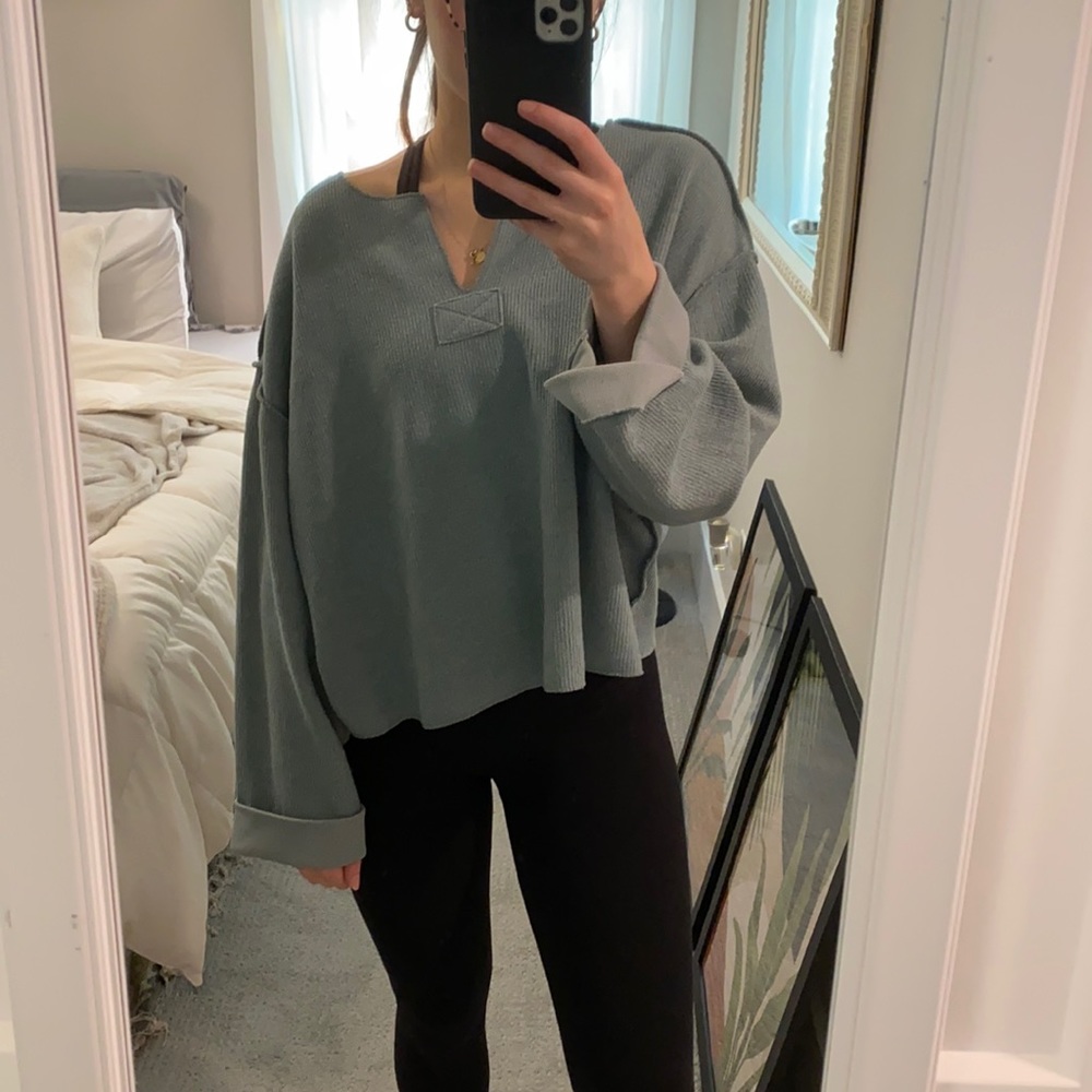 Urban outfitters teal sweatshirt